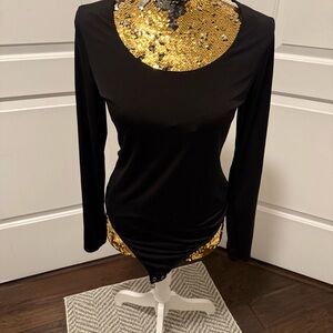 Express Body Contour Black Bodysuit